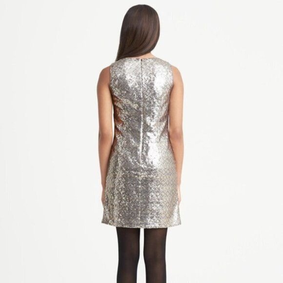 Banana Republic Black & Silver Sequin Formal Party Dress - Picture 2 of 7